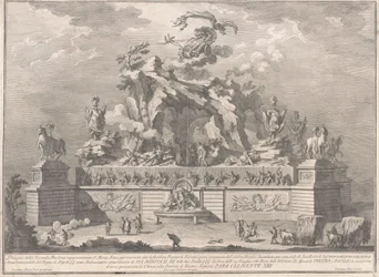De Tweede Macchina voor de Chinea van 1767: De Etna met de Smidse van Vulcanus