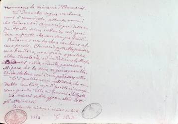 Handgeschreven brief van Giuseppe Verdi aan Aida librettist Antonio Ghislanzoni