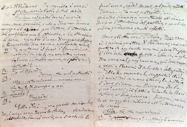 Handgeschreven brief van Giuseppe Verdi aan Aida librettist Antonio Ghislanzoni