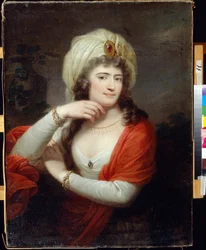 Portret van Alexandra Branicka (geboren Engelhardt)
