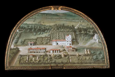 Uitzicht op Villa di Colle Salvetti bij Livorno, Italië