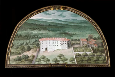 Uitzicht op Villa la Magia nabij Pistoia, Italië