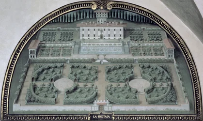 Villa della Pretaia uit een serie lunetten met uitzichten op de Medici villa