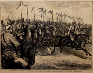 Ons Indiase Contingent op Malta, de Review voor de Duke of Cambridge, Charge of the Ninth Bengal Lancers.