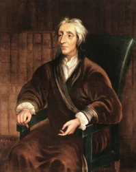 Portret van John Locke, gedrukt 1944