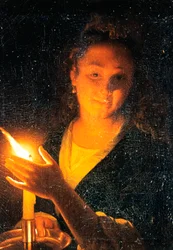 Vrouw met kaars, eind jaren 1660