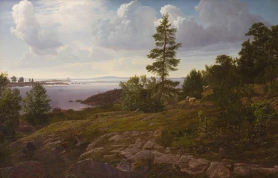 Uitzicht over de archipel bij Elleholm in Blekinge