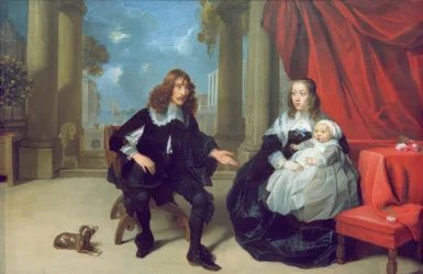 Een familie op het terras