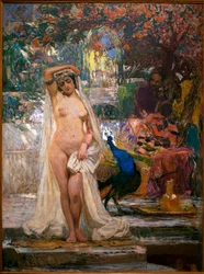 De kuise Suzanne - Schilderij door Gonzalo Bilbao Martinez, Olieverf op doek, circa 1914 - Museum voor Schone Kunsten van Sevilla, Spanje