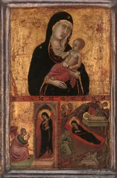 Madonna en Kind met de Annunciatie en de Geboorte, ca. 1310-15