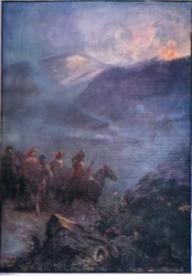 Het Oorlogspad van de Doones, uit Lorna Doone uitgegeven door W & R Chambers Ltd, 1921