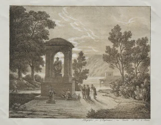 Boek van Lithografische Proeven met verschillende tekenmethoden zoals Krijt, Pen, Penseel..., ca. 1816
