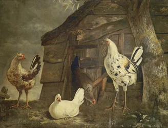Gevogelte (olieverf op doek)