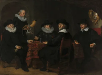 Vier gouverneurs van de Schuttersgilde, Amsterdam, 1642