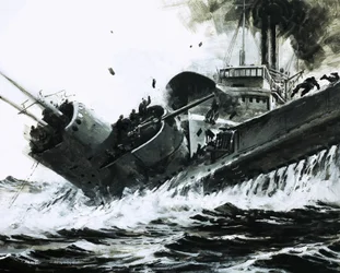 In de Chinese Zeeën in 1930 ramde het 2.000 ton metende stoomschip Yuta de zijkant van de onderzeeër Poseidon.