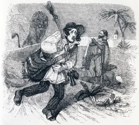 De leeuw en de jager - Fabels van La Fontaine