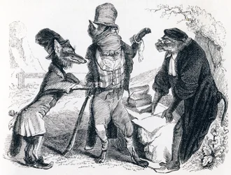 De wolf die tegen de vos pleit voor de aap - Fabels van La Fontaine