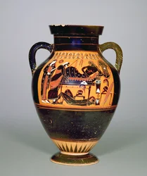 Amphora die Priamus en Achilles afbeeldt, c.550 BC