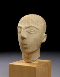 Hoofd van een Cycladische figuur, Amorgos