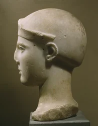 Hoofd van de geharnaste Athena, uit Aegina, c.470-460 v.Chr.
