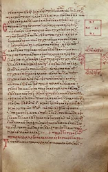 Pagina met tekst en geometrische figuren, uit Elementen door Euclides (3e eeuw v.Chr.)