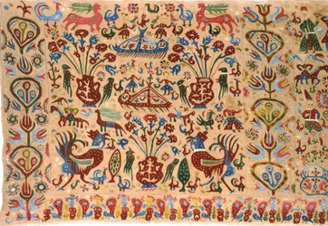 Deel van een bruidsbed valance, van Ioannina, Ipeiros (detail)
