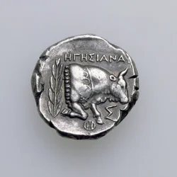 Tetradrachme van Samos, Ionië, met een stier, c.390 v.Chr. (achterzijde)