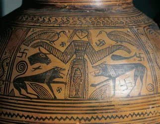 Griekse beschaving, Boeotische amphora, uit Thebe (detail)