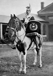 Het trommelpaard van de 17e Lancers, 1896