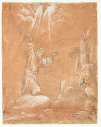 De heilige Franciscus van Assisi ontvangt de stigmata