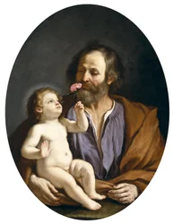 Guercino - Sint Jozef met het Christuskind, c.1637