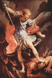 Aartsengel Michaël verslaat Satan