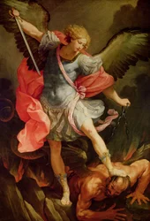 De aartsengel Michaël verslaat Satan
