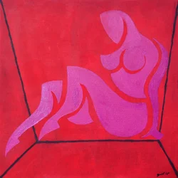 Studie voor figuur in kubieke ruimte, 2015