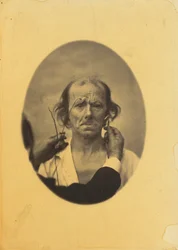 Ontevredenheid, sombere gedachten (links); Reflectie (rechts),1854-1856, gedrukt 1862 (foto)