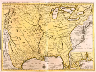 Montana, Noord-Dakota, Minnesota, Wisconsin, Michigan, New York, Wyoming, Zuid-Dakota, Nebraska, Iowa, Illinois, Indiana, Ohio, Pennsylvania, Colorado, Kansas, Missouri, Kentucky, West Virginia, Oklahoma, Arkansas, Tennessee, Texas, Louisiana, Mississippi