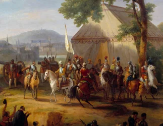 Koning Hendrik IV verlaat zijn tent (detail)