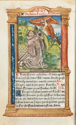 Gedrukt getijdenboek (gebruik van Rome): fol. 106v, St. Franciscus van Assisi