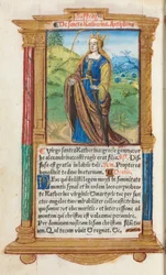 Gedrukt getijdenboek (gebruik van Rome): fol. 109v, St. Catherine