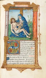 Gedrukt getijdenboek (gebruik van Rome): fol. 53r, Pieta