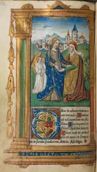 Gedrukt getijdenboek Gebruik van Rome: fol.29v, De Visitatie, 1510