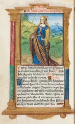 Gedrukt getijdenboek Gebruik van Rome: fol. 109v, Sint Catharina, 1510