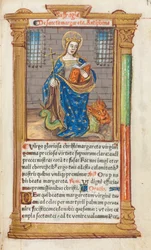 Gedrukt Getijdenboek Gebruik van Rome: fol. 110r, St. Margaretha, 1510