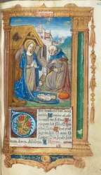 Getijdenboek Gebruik van Rome: fol. 34r, De Geboorte