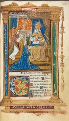 Gedrukt getijdenboek naar Romeins gebruik: fol. 45r, Kroning van de Maagd, 1510.