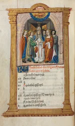 Gedrukt Getijdenboek Gebruik van Rome: fol. 7v, Juni kalenderillustratie