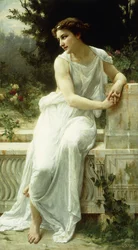 Meisje uit Pompeï in een tuin