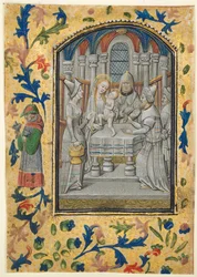 Blad uit een Getijdenboek: Presentatie in de Tempel