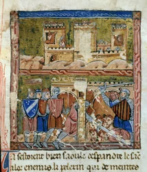 Miniatuur Geschiedenis van Overzee - Zee door Guillaume van Tyrus