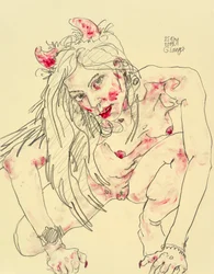 Vrouwelijk naakt, in de schaduw van je vleugels